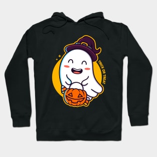 Happy Ghost Kawaii Design Hoodie